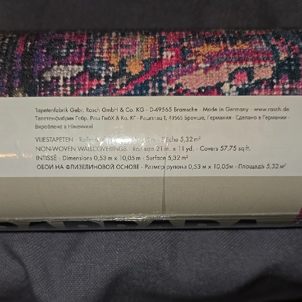 Barbara Home Collection Purple/Multi Color Tapestry Peel & Stick Wallpaper
